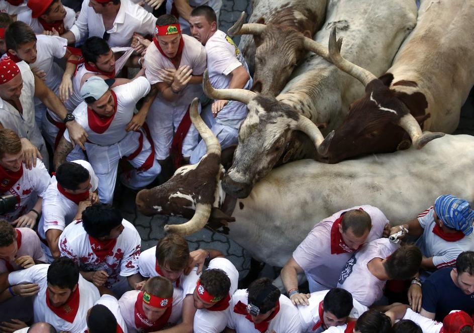 Festival San Fermin v španski Pamploni.