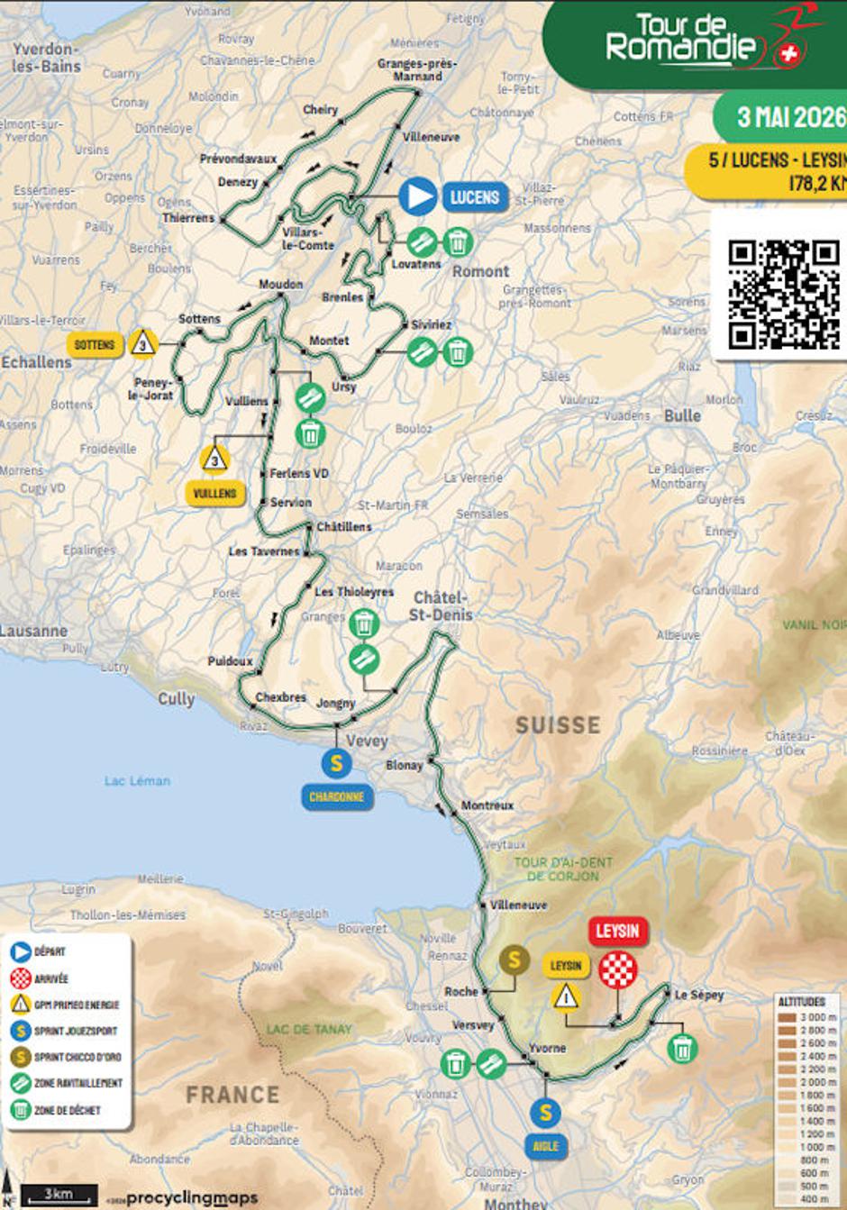 Dirka po Švici, trasa zadnje etape | Avtor: Cyclingstage