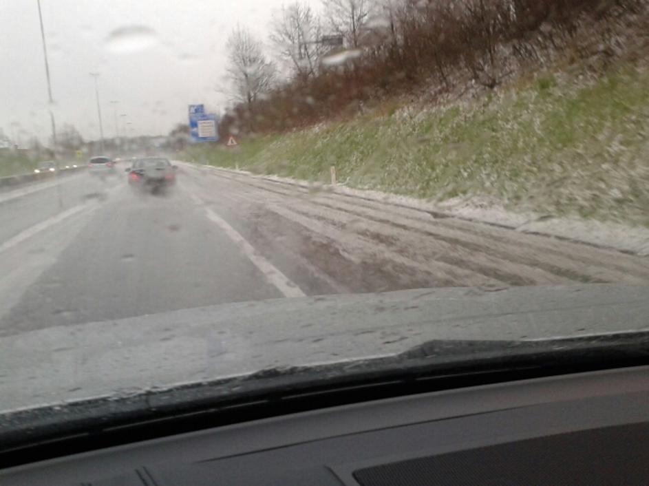 Toča na ljubljanski obvoznici