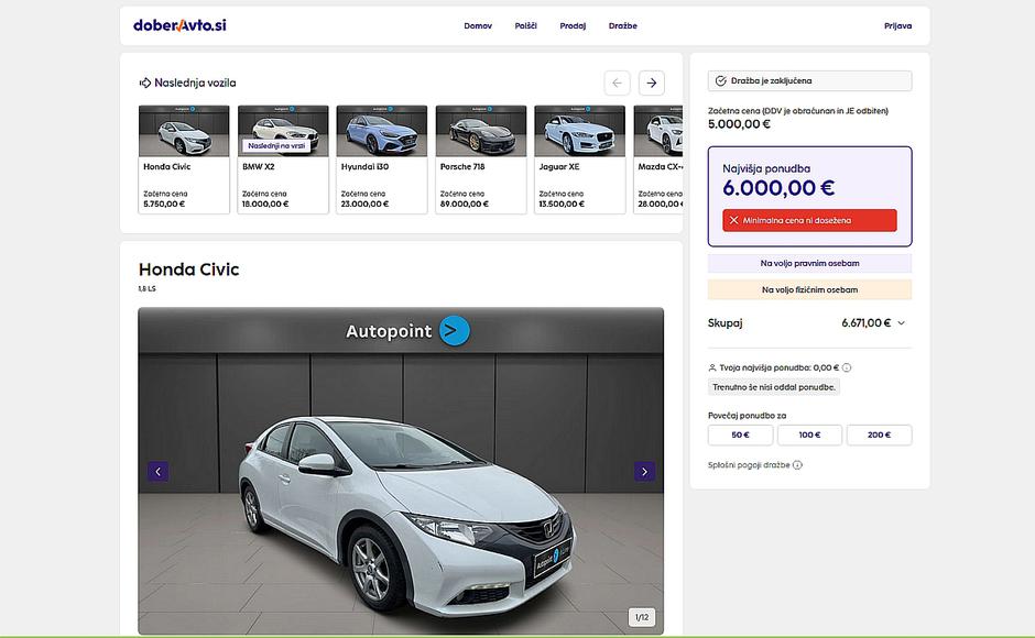 DoberAvto spletna dražba rabljenih vozil | Avtor: Doberavto