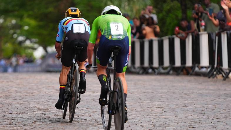 Remco Evenepoel in Tadej Pogačar