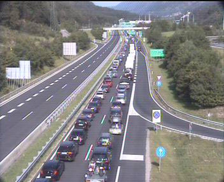 Gneča pred predorom Karavanke