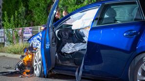 prometna nesreča čelno trčenje