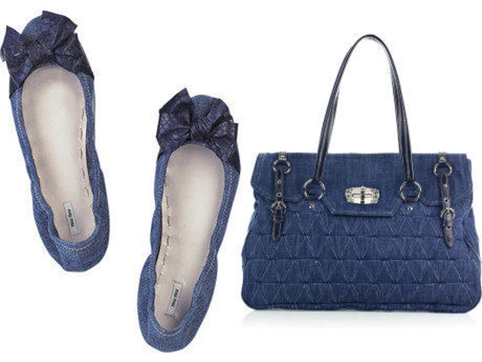 Balerinke Miu Miu, 390 EUR, Torba Miu Miu, 870 EUR