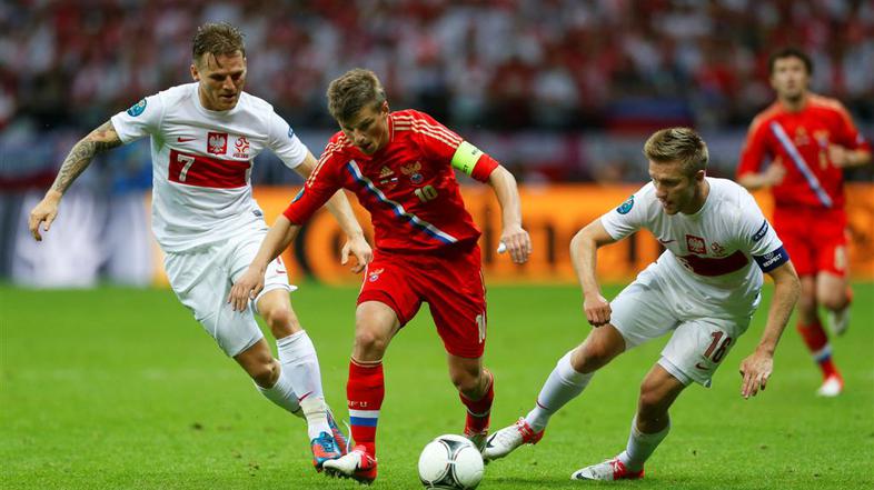 Aršavin Polanski Blaszczykowski Poljska Rusija Euro 2012 Varšava
