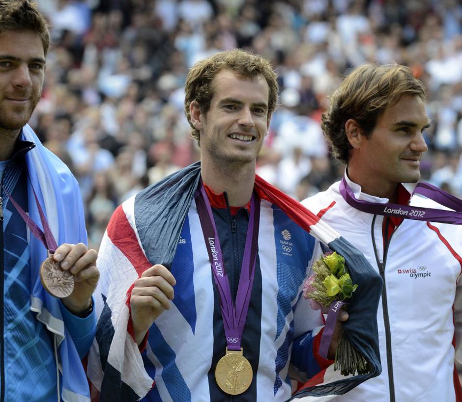 andy murray roger federer london 2012 del potror | Avtor: EPA