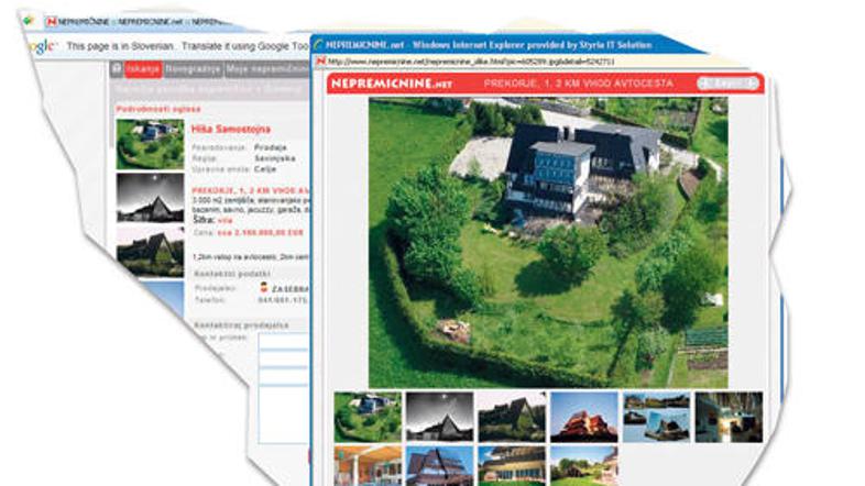 Hiša, ki jo Cekuta prodaja za dobra dva milijona evrov. 