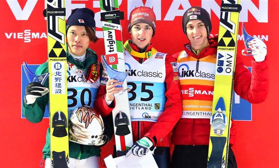 smučarski skoki klingenthal jaka hvala gregor schlierenzauer taku takeuchi | Avtor: EPA