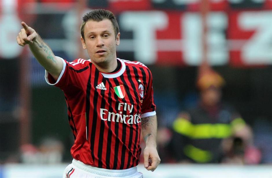 Cassano AC Milan Fiorentina Italija Serie A liga prvenstvo | Avtor: EPA