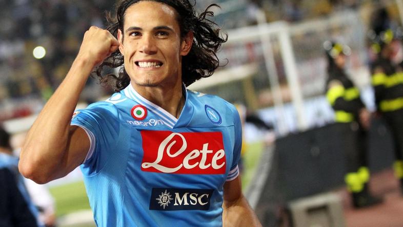 sport 20.06.13. Edinson Cavani,  nogometas, Napoli's Edinson Cavani celebrates a