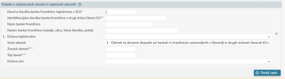 Napoved dohodnine za obresti | Avtor: Žurnal24 