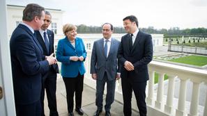 Hollande, Obama, Merklova, Cameron in Renzi