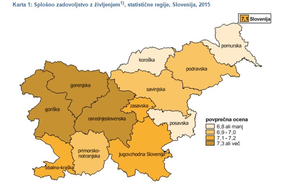 Zadovoljstvo z življenjem | Avtor: SURS