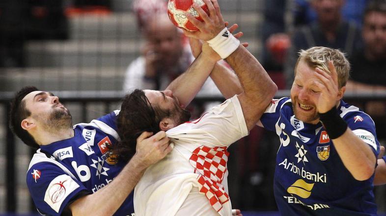 Islandci so uspešno zaustavili Ivana Balića, ki je dosegel le dva zadetka. (Foto