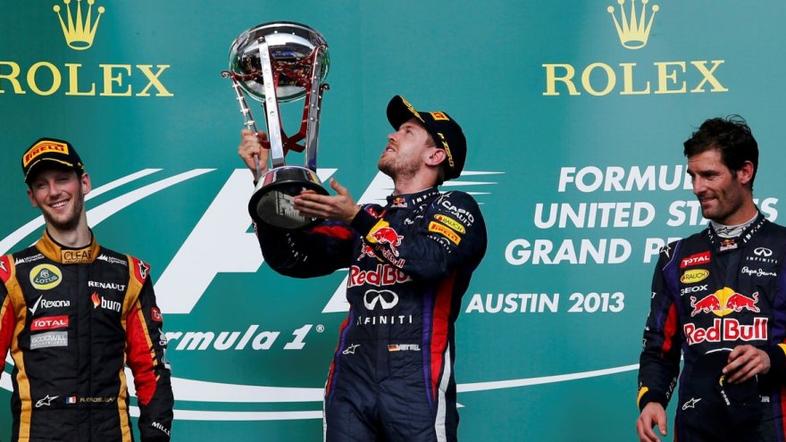 Vettel, Grosejan in Webber po tekmi za VN ZDA v Austinu