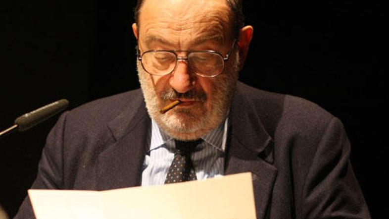 Umberto Eco med predavanjem v Ljubljani