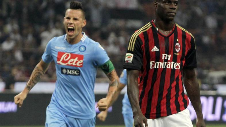 Balotelli Hamšik AC Milan Napoli Serie A Italija liga prvenstvo