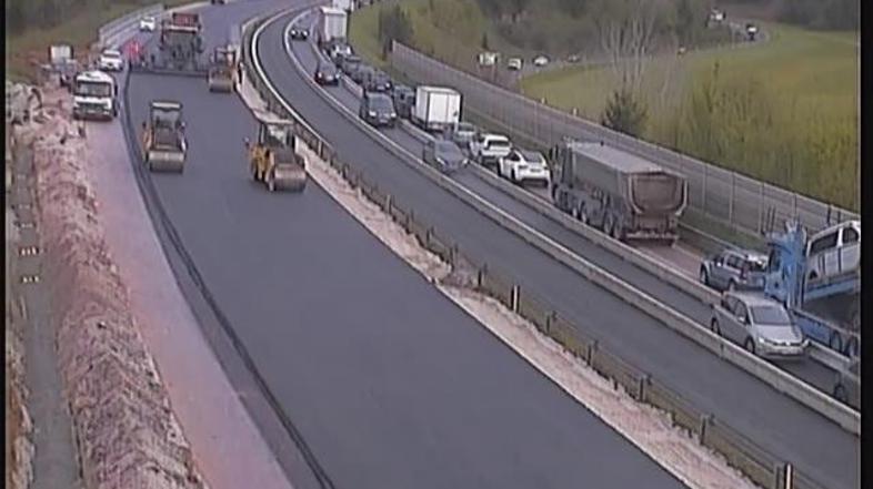 Zastoj, dolenjska avtocesta (Pluska)