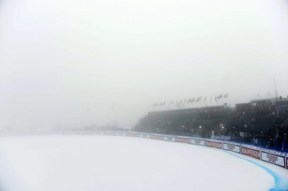 megla smučanje Lenzerheide ciljna arena navijači gledalci