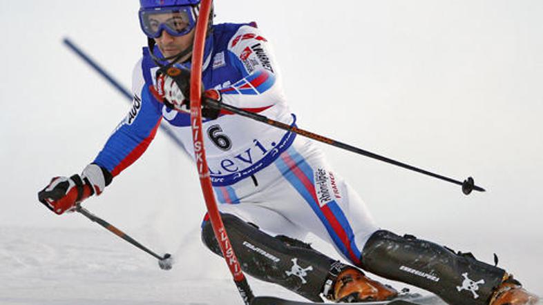 Jean-Baptiste Grange se je na prvi slalom sezone očitno pripravil najbolje.
