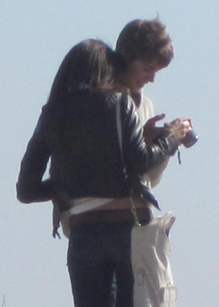 Justin Bieber, Selena Gomez, plaža, romantika, Santa Monica