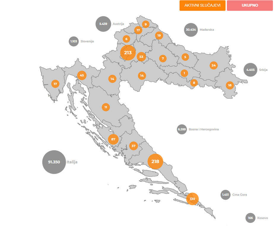 Hrvaška nove okužbe | Avtor: koronavirus.hr