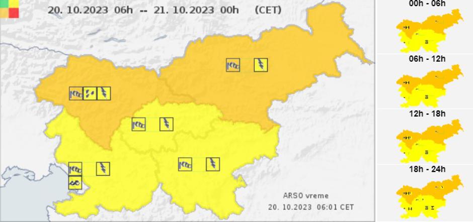 oranžno opozorilo zaradi vetra | Avtor: Arso