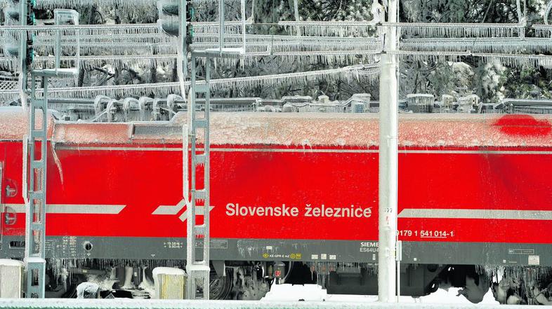 Sneg in led na vlaku