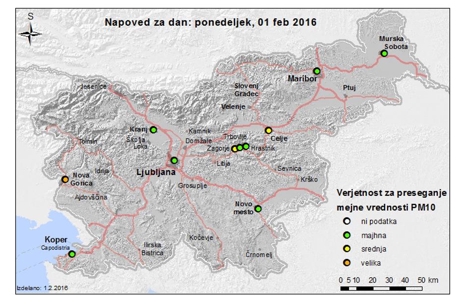 Povišani delci pm10 | Avtor: Arso