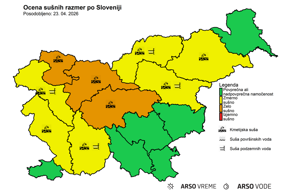 sušomer suša v državi | Avtor: ARSO