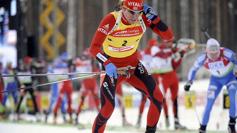 Emil Hegle Svendsen je na zadnji preizkušnji sezone v cilj prišel kot 14. (Foto: