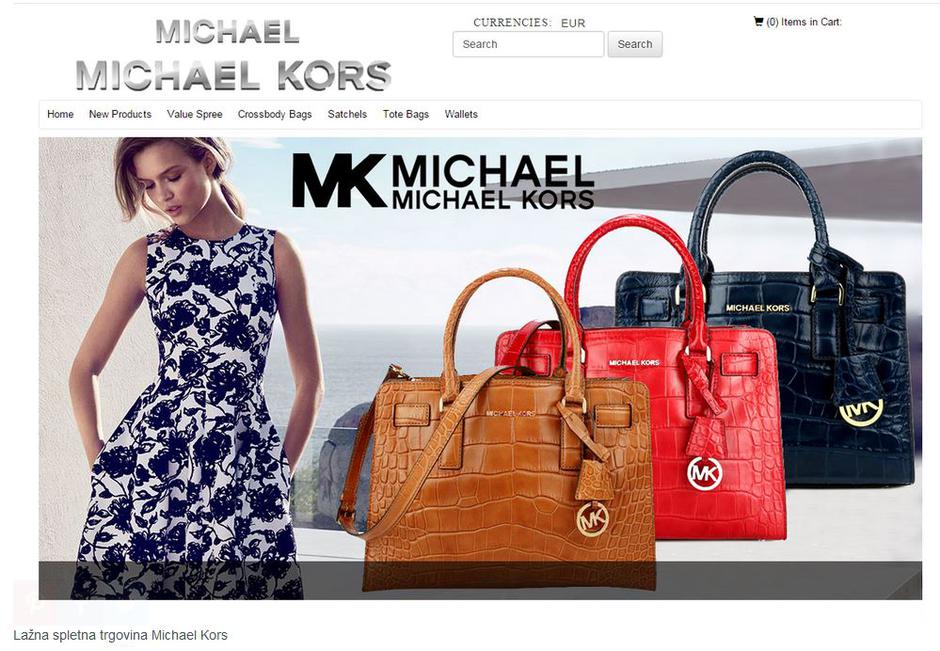Michael Kors lažna trgovina | Avtor: Varni na internetu