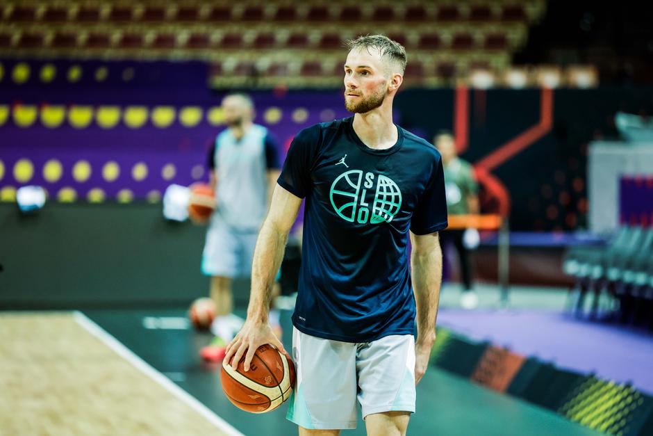 trening košarkarske reperezentance slovenije, eurobasket 2025, leon stergar | Avtor: Saša Despot