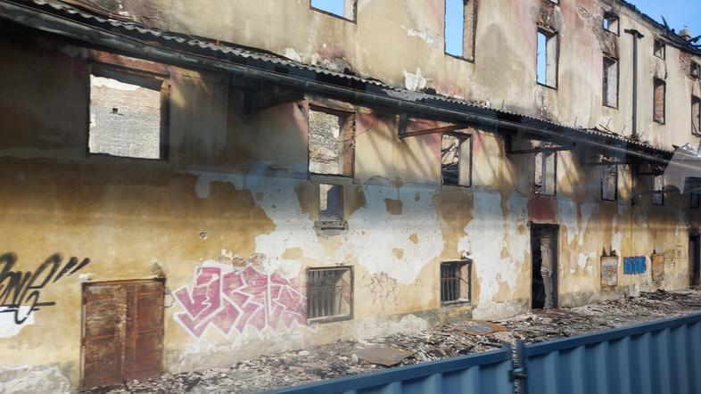 Majdičev mlin, Kranj, po požaru,