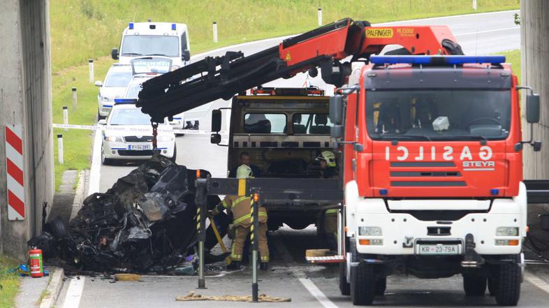 Nesreča na gorenjski avtocesti