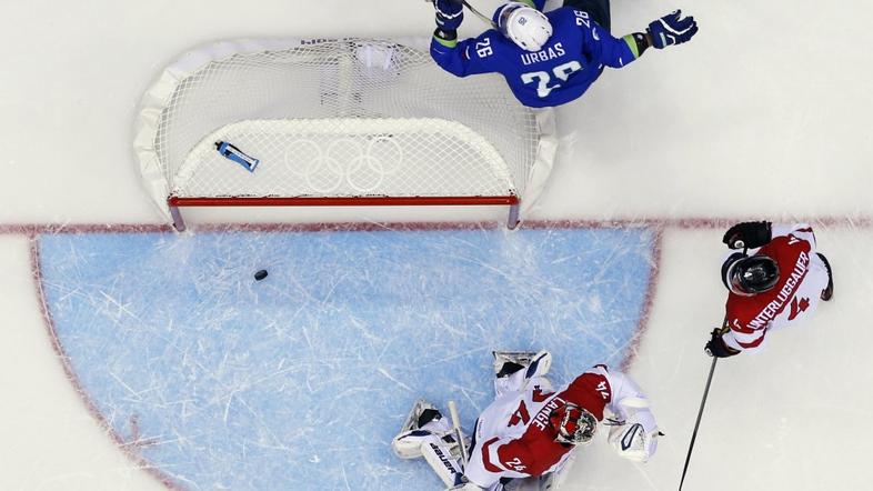 Urbas Lange Slovenija Avstrija hokej repesaž za četrtfinale Soči 2014