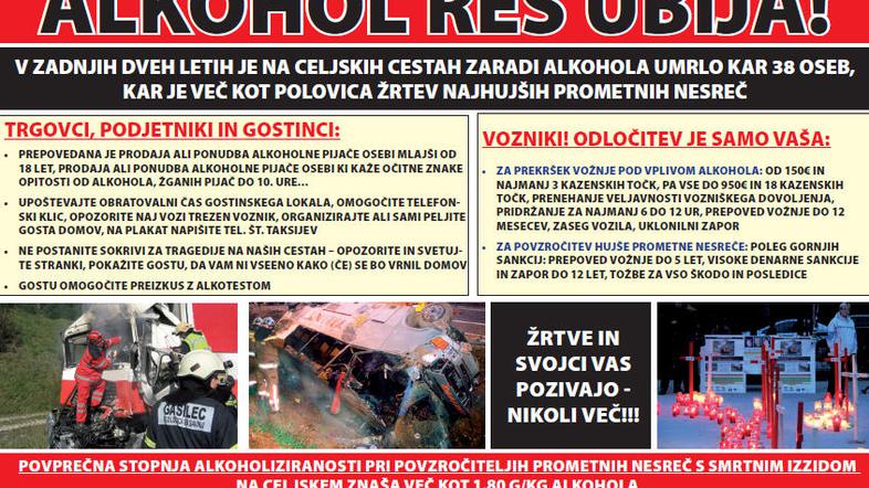 Čas okoli martinovega je najbolj kritičen glede problematike alkohola v cestnem 