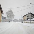 Sneg, zasnežena cesta, Dolenjska