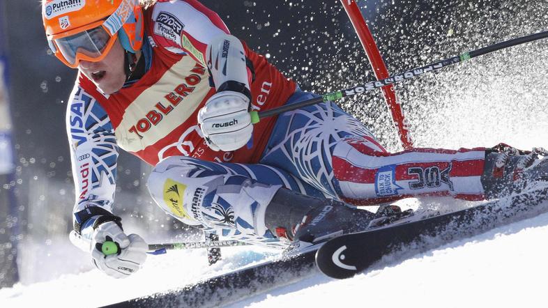 Ligety je z napako v drugi vožnji iz rok izpustil četrto zaporedno zmago. (Foto: