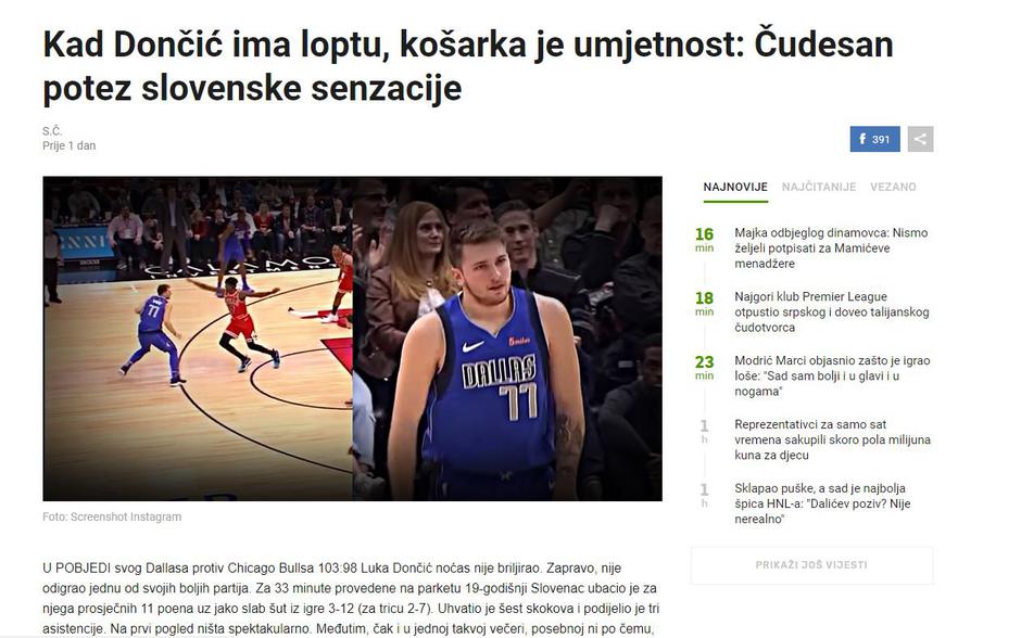 Luka Dončić | Avtor: Index.hr