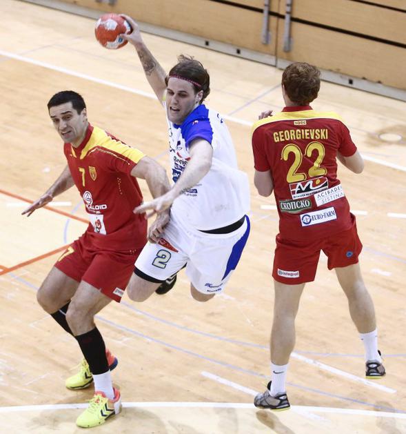 Lazarov Bombač Georgievski Slovenija Makedonija rokomet prijateljska tekma dvora