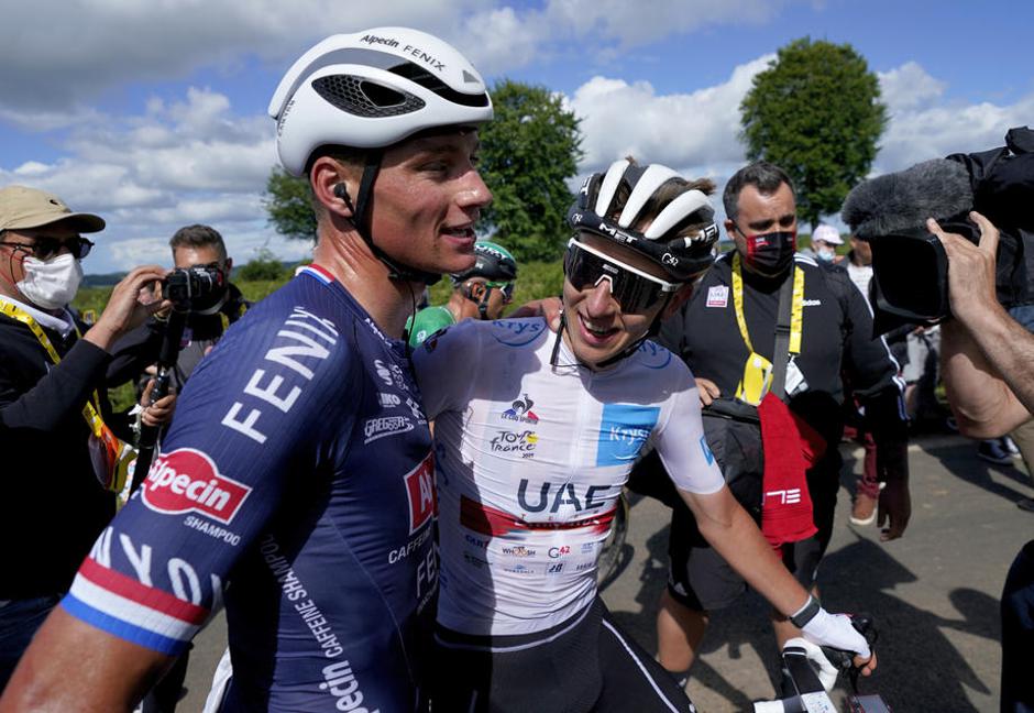 Tadej Pogačar, Mathieu van der Poel | Avtor: Epa