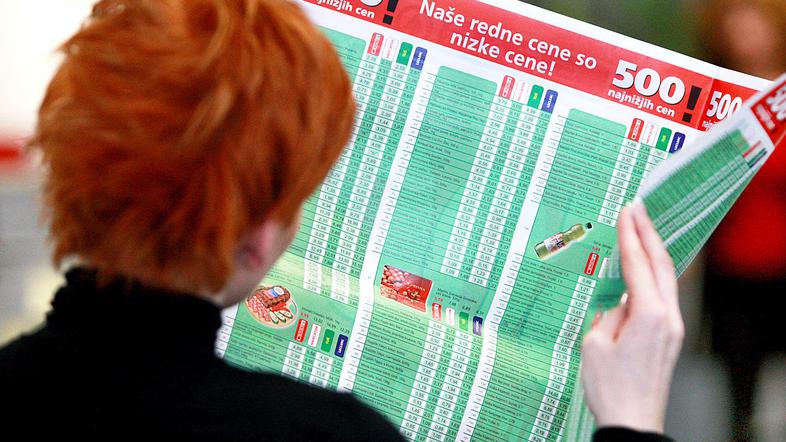 Na letaku so navedene cene izbranih proizvodov pri glavnih trgovcih.