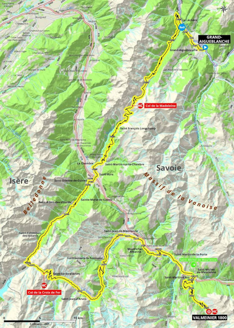 Trasa 7. etape kriterija po Dofineji | Avtor: Cyclingstage